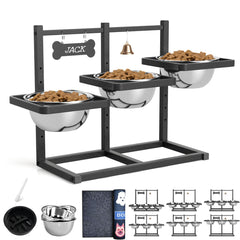 ADENGL elevated dog bowls stand provides sturdy support for large dogs during meals.