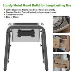 ADENGL anti-tip base with non-slip pads for spill-free feeding.