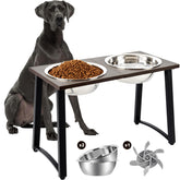 ADENGL elevated bowls on a 16-inch stand improve feeding posture for large dogs.