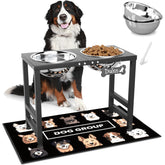 ADENGL elevated dog bowls stand keeps large dogs comfortable at mealtime