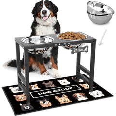 ADENGL elevated dog bowls stand keeps large dogs comfortable at mealtime