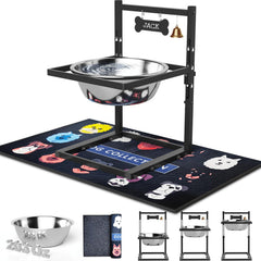 ADENGL elevated dog water bowl stand keeps hydration off the floor and tidy.