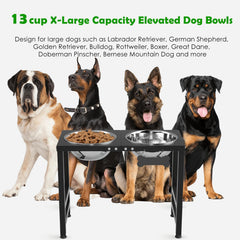 ADENGL 101oz stainless steel bowls reduce refills for big breeds