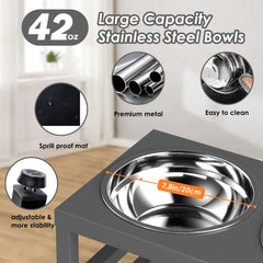 ADENGL stainless steel bowls 42oz highlight durable two-bowl design for busy homes