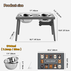 ADENGL stainless steel bowls 58oz for food and water.