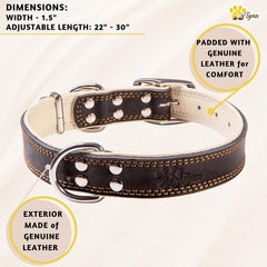 ADITYNA handcrafted dog collar premium materials with gift-ready packaging
