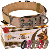 ADITYNA heavy-duty dog collar camouflage XL on a large breed for sturdy training.
