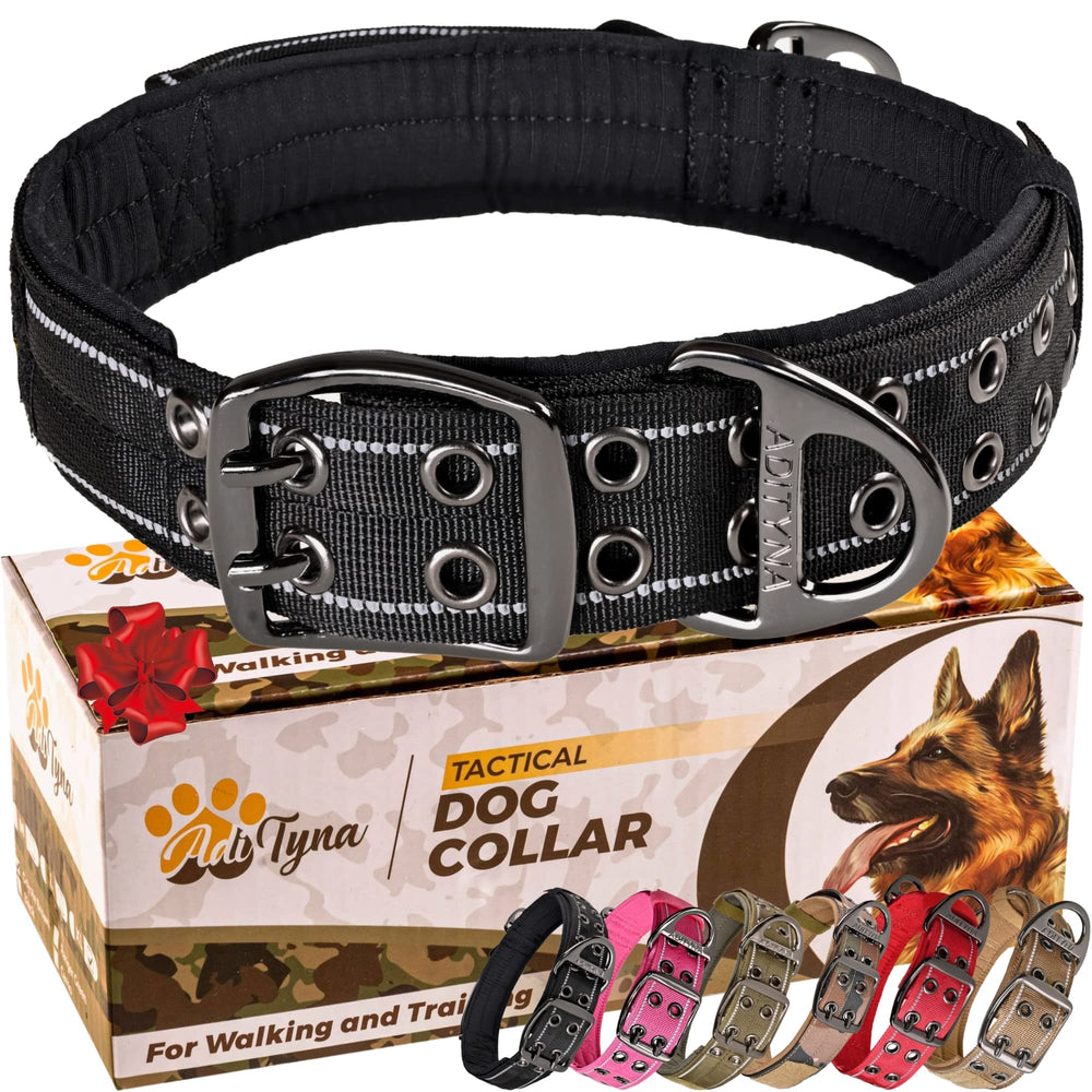 ADITYNA heavy-duty dog collar with handle for secure training and everyday walks.