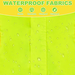 ADNIKIA dog raincoat four-leg design with adjustable straps for secure fit.