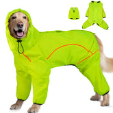 ADNIKIA dog raincoat waterproof fabric close-up shows durable rain protection.