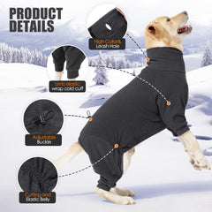 ADNIKIA dog winter coat high collar adds neck warmth and wind protection.