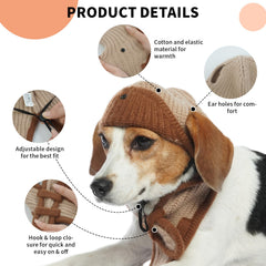 ADNIKIA dog pilot hat close-up showing adjustable chin strap for secure fit