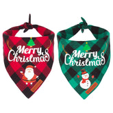 ADOGGYGO bandana navidad en cuadros rojo, ideal para lucir festivo