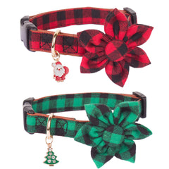 ADOGGYGO Christmas collar with removable flower for festive photo moments