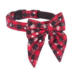 ADOGGYGO collar navidad lazo desmontable, cambio de estilo rápido.