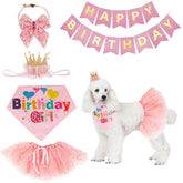 ADOGGYGO dog birthday hat lace crown for a party-ready look
