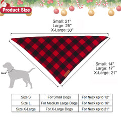 ADOGGYGO white plaid dog bandana offers versatile styling