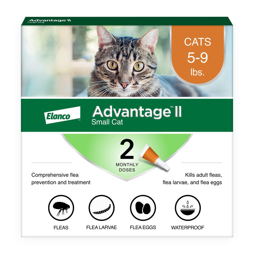 Advantage II Small Cat tube-neck application for quick spot-on flea protection.