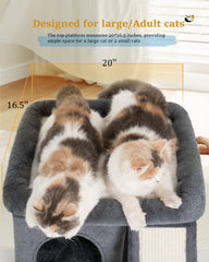 Aechonow cat tree condo cave provides private resting retreat