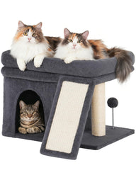 Aechonow 14-inch cat tree top perch for spacious lounging