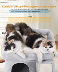 Aechonow 14in cat tree condo provides private retreat for indoor cats
