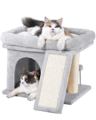 Aechonow 14in cat tree top perch offers a spacious lookout for large cats