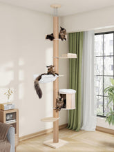 Aechonow cat-tree with large condo cave for spacious lounging
