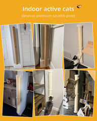 Aechonow natural rubber wood ends cushion paws and prevent metal contact.
