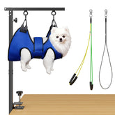 Aetherika foldable grooming table arm folded for compact storage.