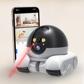 AEZ Robot Camera front lens delivers 360° home monitoring for pets and family.