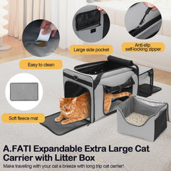 A.FATI breathable mesh panels on sides keep cats cool and comfortable.