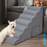 A.FATI dog stairs 34inch-7step-foam enables easy access to high beds