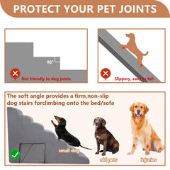A.FATI dog stairs-anti-slip-base ensures secure footing during climbs