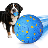 Affiuya interactive dog ball auto-bounce blue for independent play and fetch.