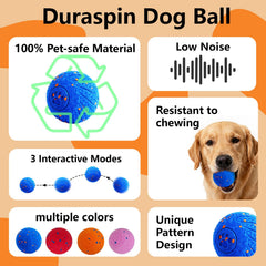 Affiuya interactive dog ball vibrating blue aids focus and stimulation during games.