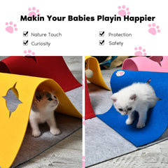AFLIFLI cat tunnel plush ball inspires playful chasing and movement