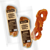 A Freschi srl turkey tendons for dogs long-lasting chew aids moderate chewers during play sessions.