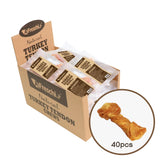 A Freschi srl turkey tendons USA-sourced packaging highlighting protein-rich dog treats.