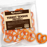 A Freschi srl turkey tendons usa-sourced packaging highlights premium ingredients for responsible feeding.