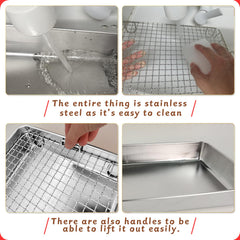 AGGQQA rabbit litter box side view emphasizes easy cleaning and odor resistance