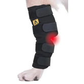 AGON dog hock brace closeup sleeve shows soft neoprene compression for comfort