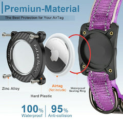 Reflective strips on AgoumLux collar boosting nighttime visibility