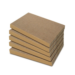 AGYM 5-pack cat scratcher board front view, durable cardboard for satisfying scratches.
