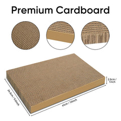 AGYM 5-pack cat scratcher board side angle, shows thickness and dual-sided surfaces.
