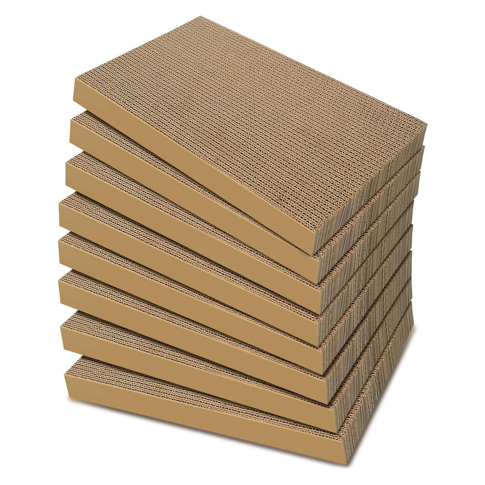 AGYM 8-pack cat scratcher board on floor for versatile scratching space.