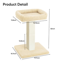AGYM Cat Scratching Post elevated bed offers a cozy lookout from the top