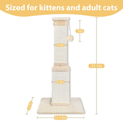 AGYM cat scratching post in indoor beige room setting