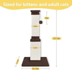 AGYM cat scratching post sisal closeup shows durable natural rope