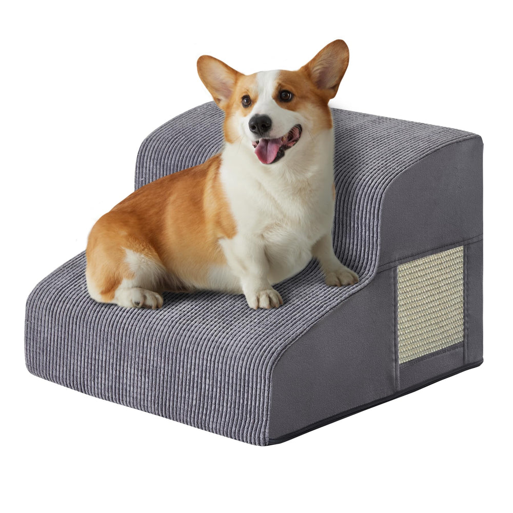 Ahpmeoa dog steps 2-step on bed with non-slip base for easy access
