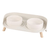 AHX raised bowl set on a stand improves feeding posture for cats